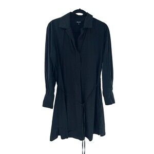 Women's Madewell Black Belted Mini Shirtdress Size S